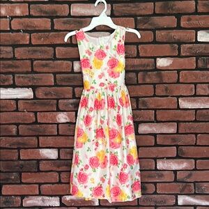 American Princess Cream Sundress Sleeveless Scoop Neck